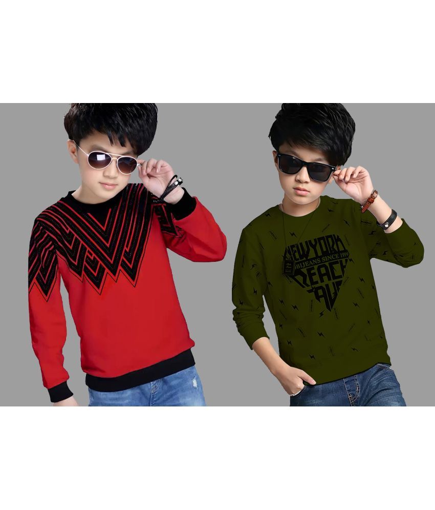     			Supersquad Pack of 2 Boys Cotton Sweatshirt ( Multi Color )