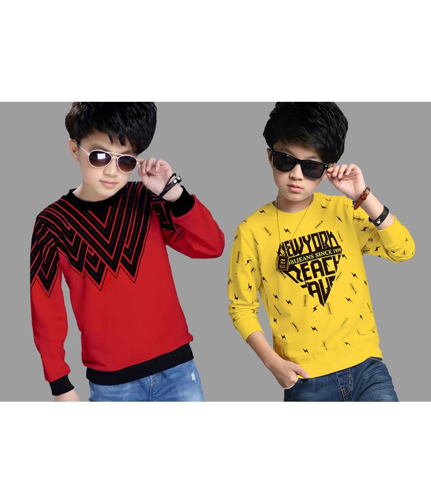     			Supersquad - Multi Color Cotton Boys Sweatshirt ( Pack of 2 )
