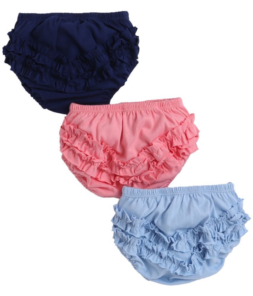     			BABY ELI Premium cotton   breathable  fancy frill panties for baby girl -Pack of 3(Assorted colours )NNXBEU25D-S-SM