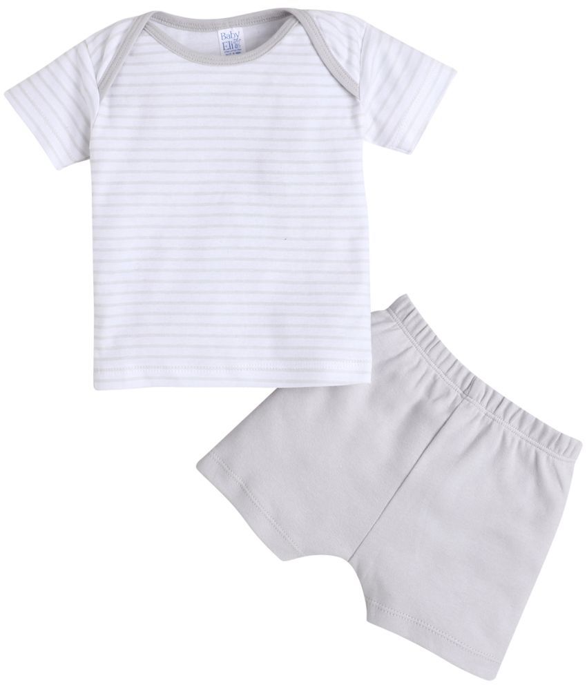     			Baby Eli Premium Cotton T shirt & half pant lounge set For Baby Boys - Soft And Comfortable - Durable And Stylish - Perfect For Everyday Wear Pack Of 2MBEA13C-P-NB
