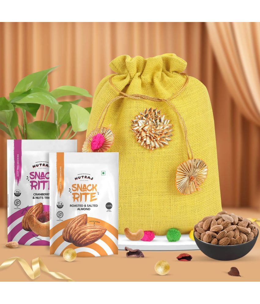     			Nutraj Sweet Crunchy Diwali Gift Pack 300g, Roasted Salted Almonds 150g, Cranberry Nut Trio 150g