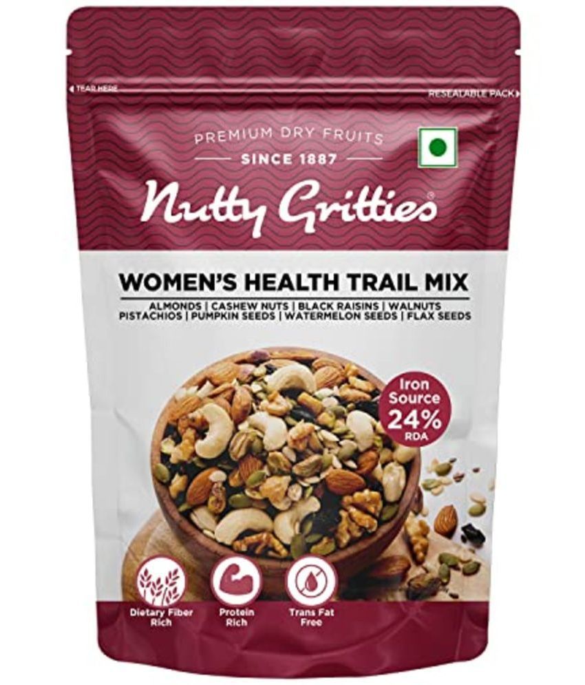     			Nutty Gritties Premium Women's Health Mix 200g | 8 Superfoods in 1 MIx - Roasted Almonds, Cashews, Walnuts, Pista | Roasted Seeds Pumpkin Seed , Watermelon Seed, Flax Seed |