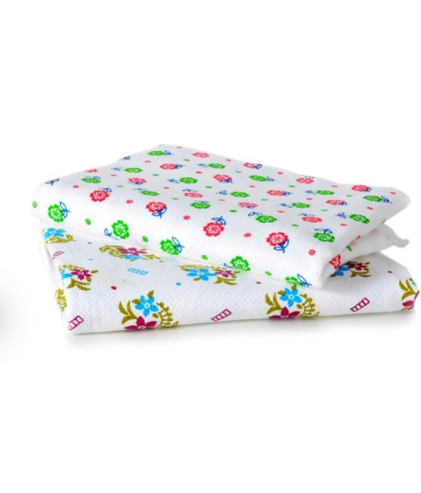     			Sathiyas - Cotton Floral Printed 475 ( Pack of 2 ) - White