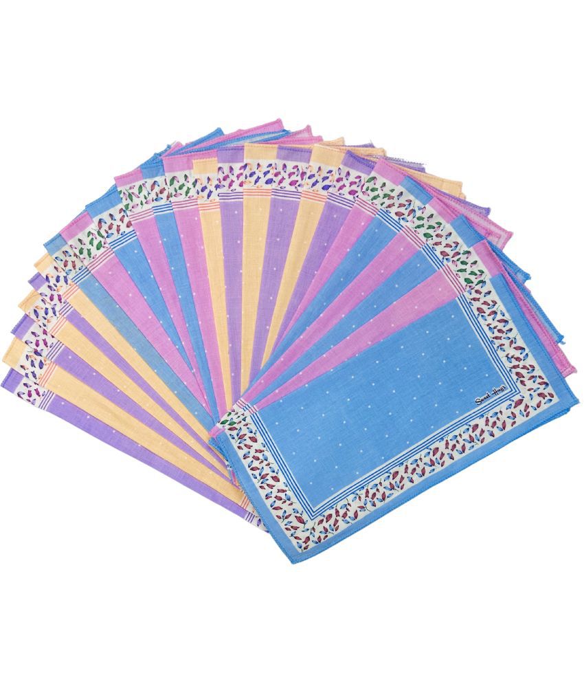     			royal mart Premium Cotton Handkerchief 11*11 – Soft Prints for Women/Girl/Design Will Vary Multicolor Handkerchief (Pack of 24)