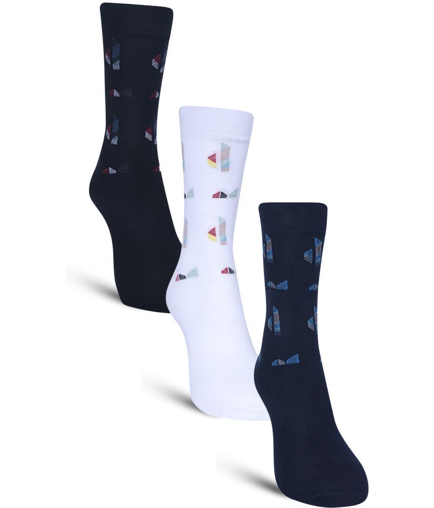     			Dollar - Cotton Men's Self Design Multicolor Full Length Socks ( Pack of 3 )