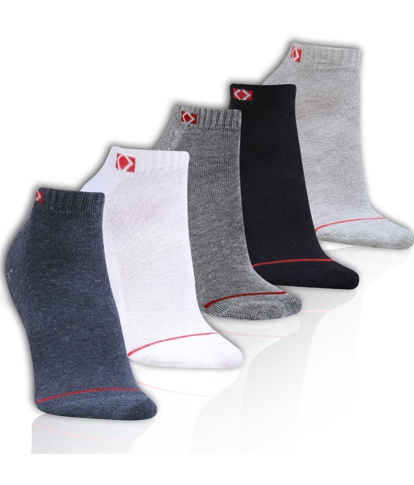     			Dollar - Cotton Men's Self Design Multicolor Ankle Length Socks ( Pack of 5 )