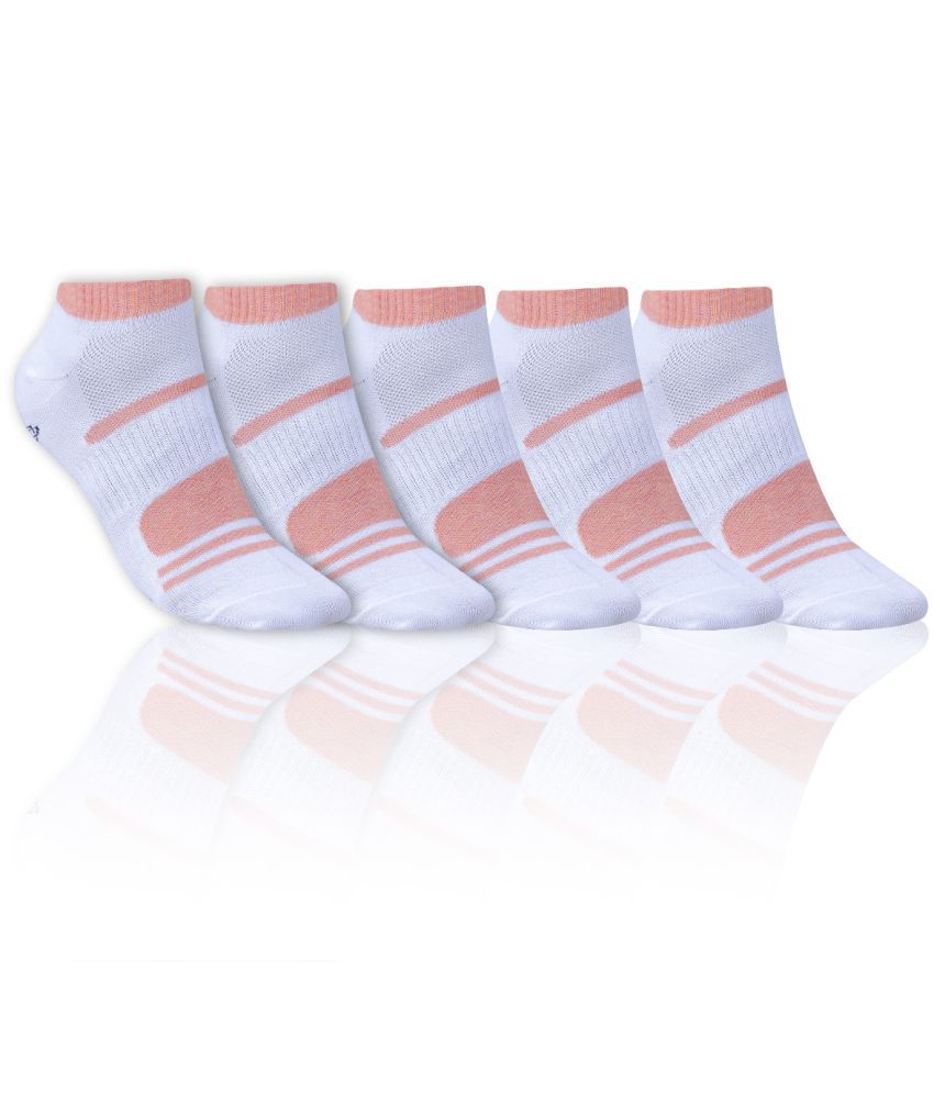     			Dollar - Cotton Men's Solid Orange Low Ankle Socks ( Pack of 5 )