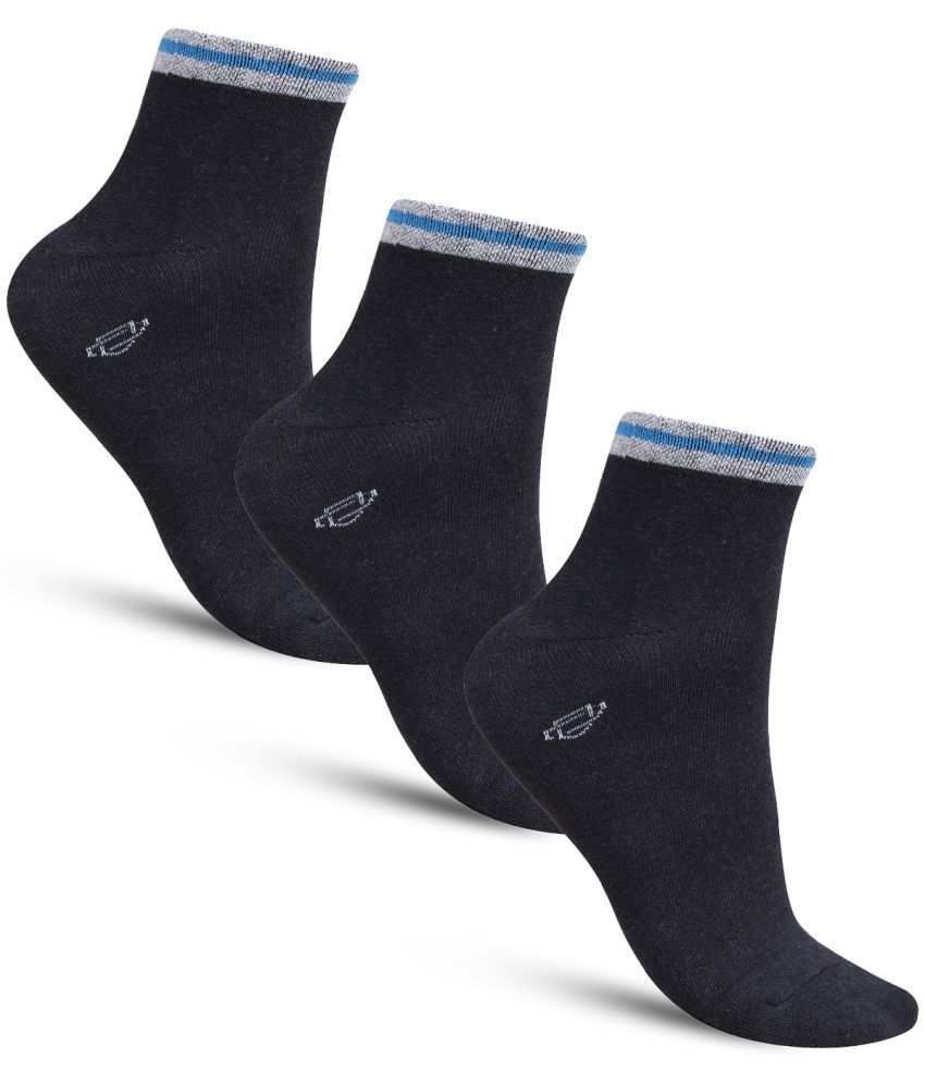     			Dollar - Cotton Men's Solid Blue Ankle Length Socks ( Pack of 3 )