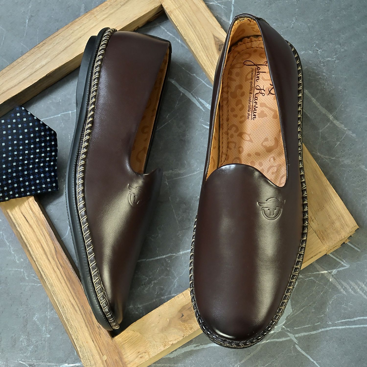     			John Karsun Brown Designer Shoe