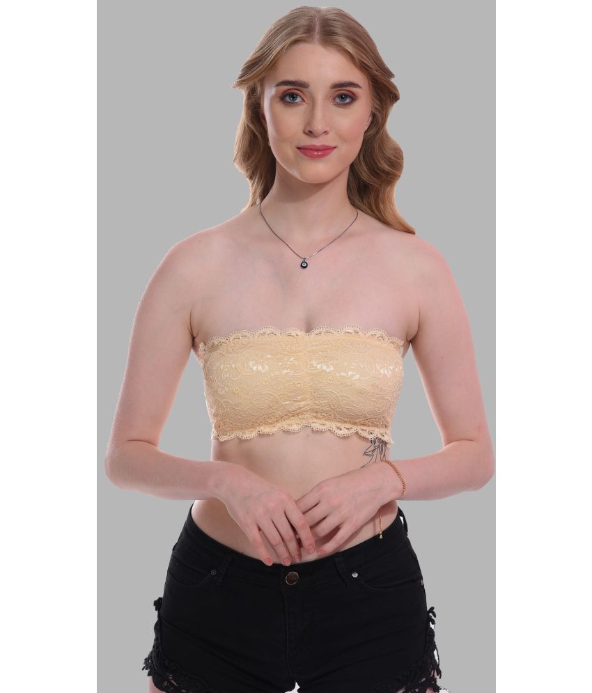     			Madam Net Lightly Padded Women's Tube Bra ( Beige )