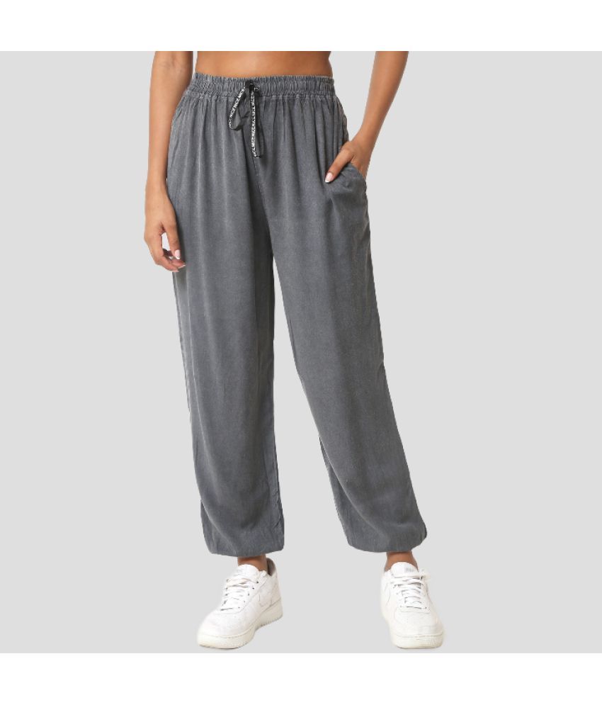     			PPTHEFASHIONHUB - Grey Rayon Regular Women's Joggers ( Pack of 1 )