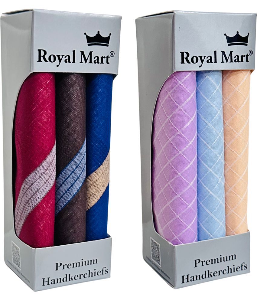     			Royal Mart - Multi Blended Men's Handkerchief ( Pack of 6 )