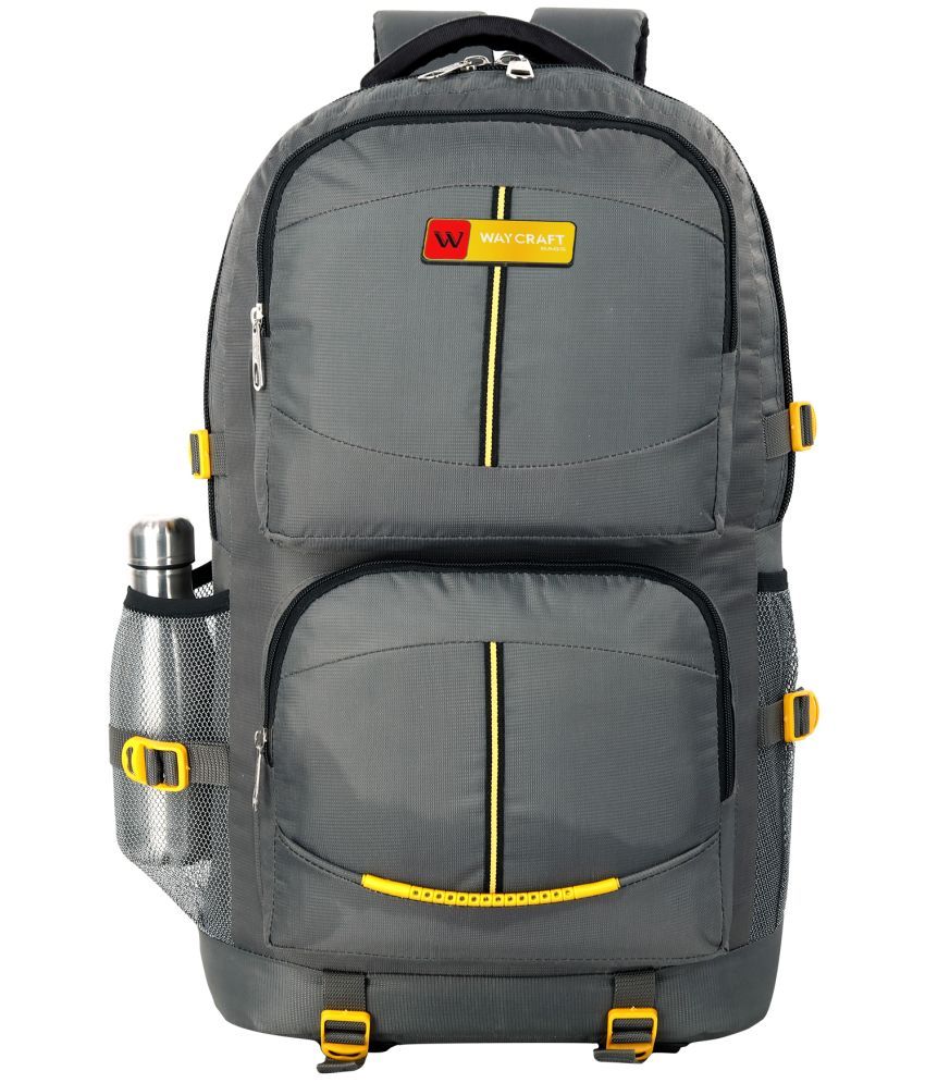     			Waycraft - Grey Polyester Backpack ( 55 Ltrs )