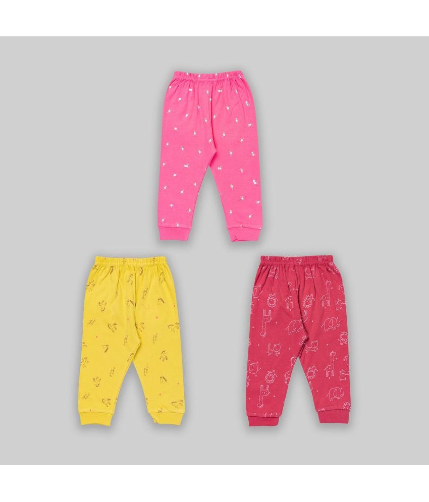     			Zero Pack of 3 Unisex for Baby Polyester Blend Trackpant ( Multicolor )