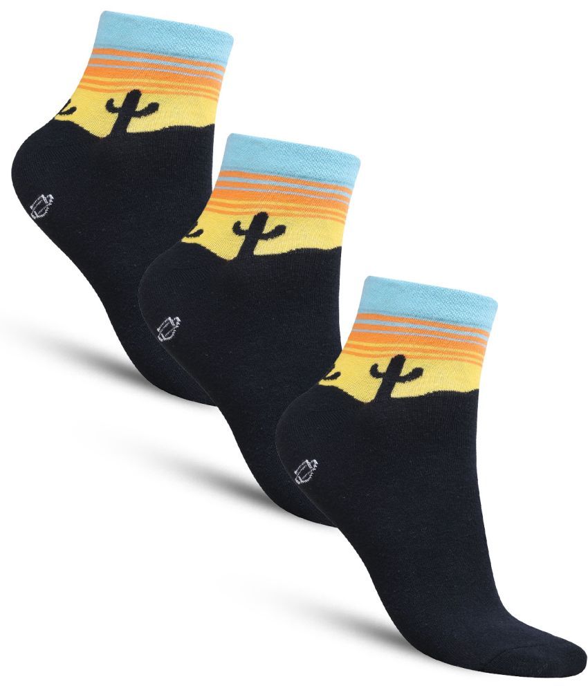     			Dollar - Cotton Men's Printed Yellow Low Ankle Socks ( Pack of 3 )