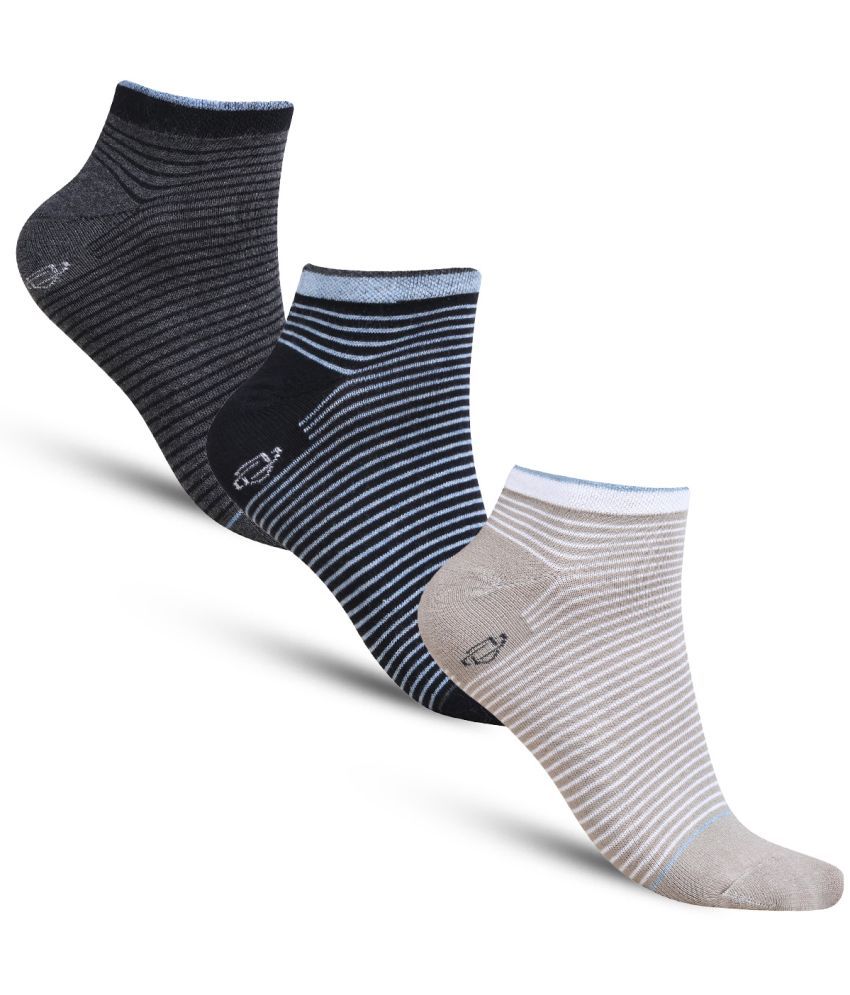     			Dollar - Cotton Men's Striped Multicolor Mid Length Socks ( Pack of 3 )