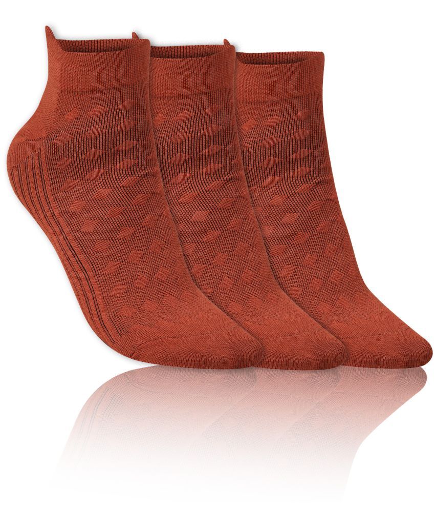     			Dollar - Nylon Men's Solid Maroon Ankle Length Socks ( Pack of 3 )