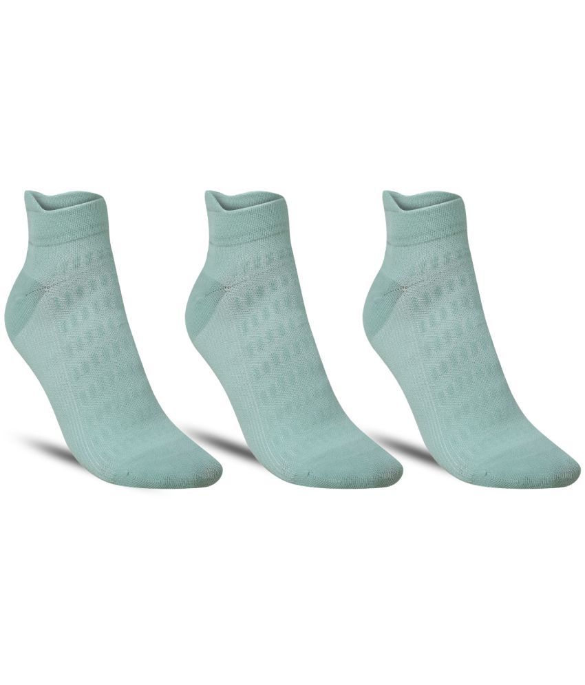     			Dollar - Nylon Men's Solid Green Ankle Length Socks ( Pack of 3 )