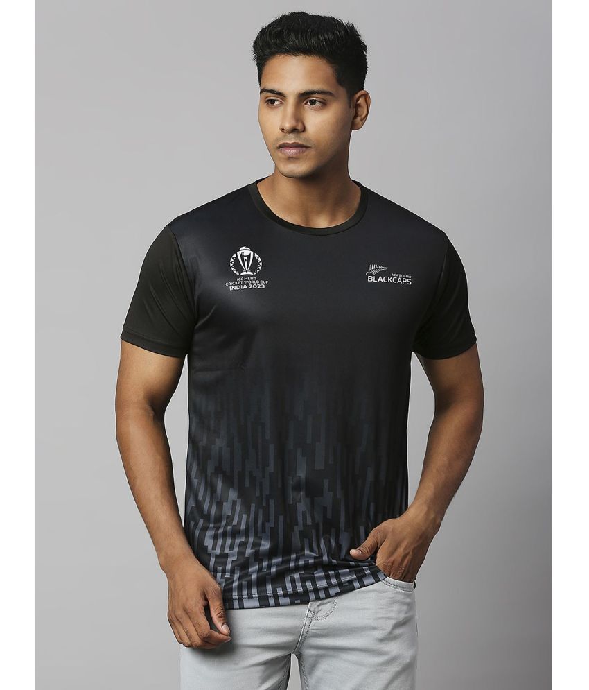     			FanCode - Black Polyester Regular Fit Men's Sports T-Shirt ( Pack of 1 )