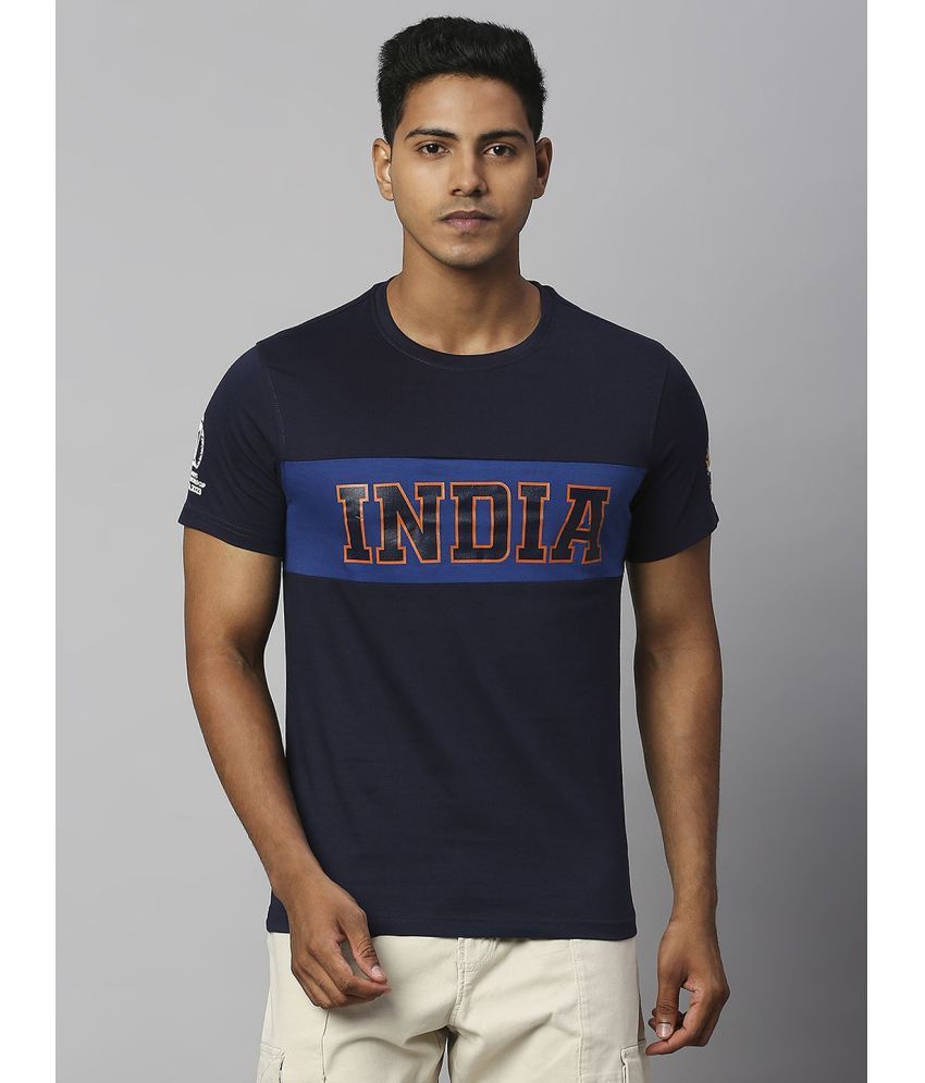     			FanCode - Navy Blue Cotton Regular Fit Men's Sports T-Shirt ( Pack of 1 )