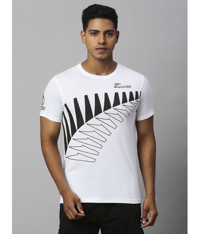     			FanCode - White Cotton Regular Fit Men's Sports T-Shirt ( Pack of 1 )