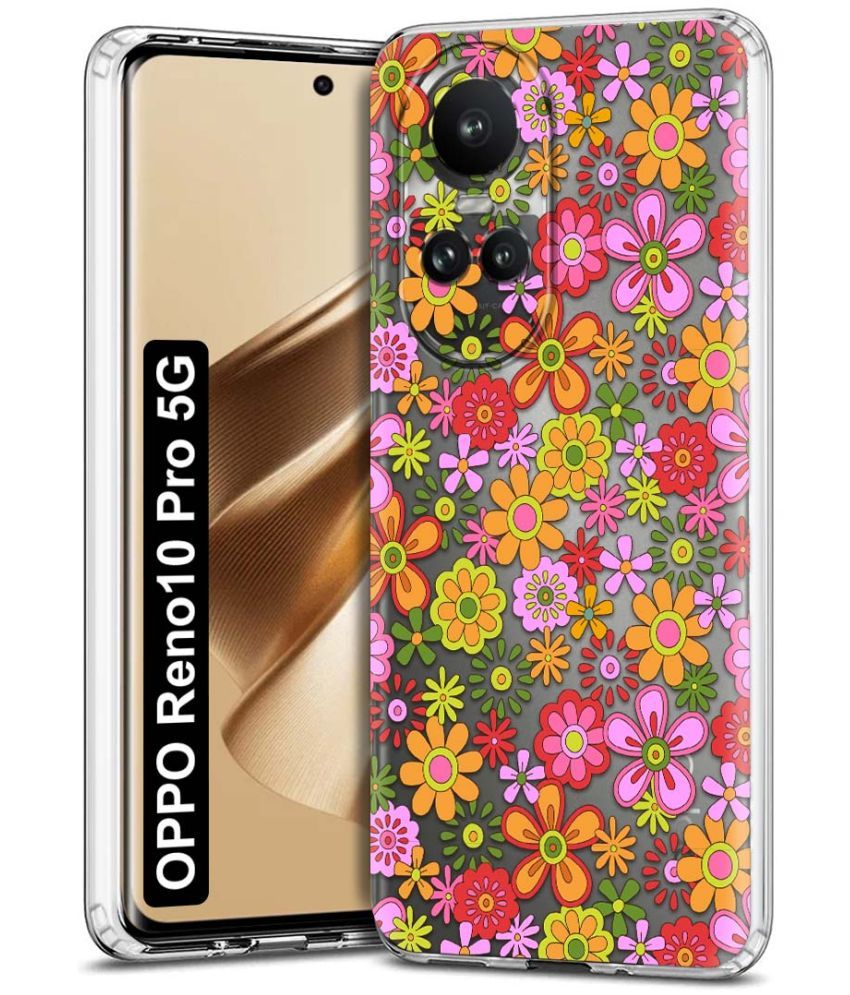     			NBOX - Multicolor Printed Back Cover Silicon Compatible For Oppo Reno 10 Pro ( Pack of 1 )