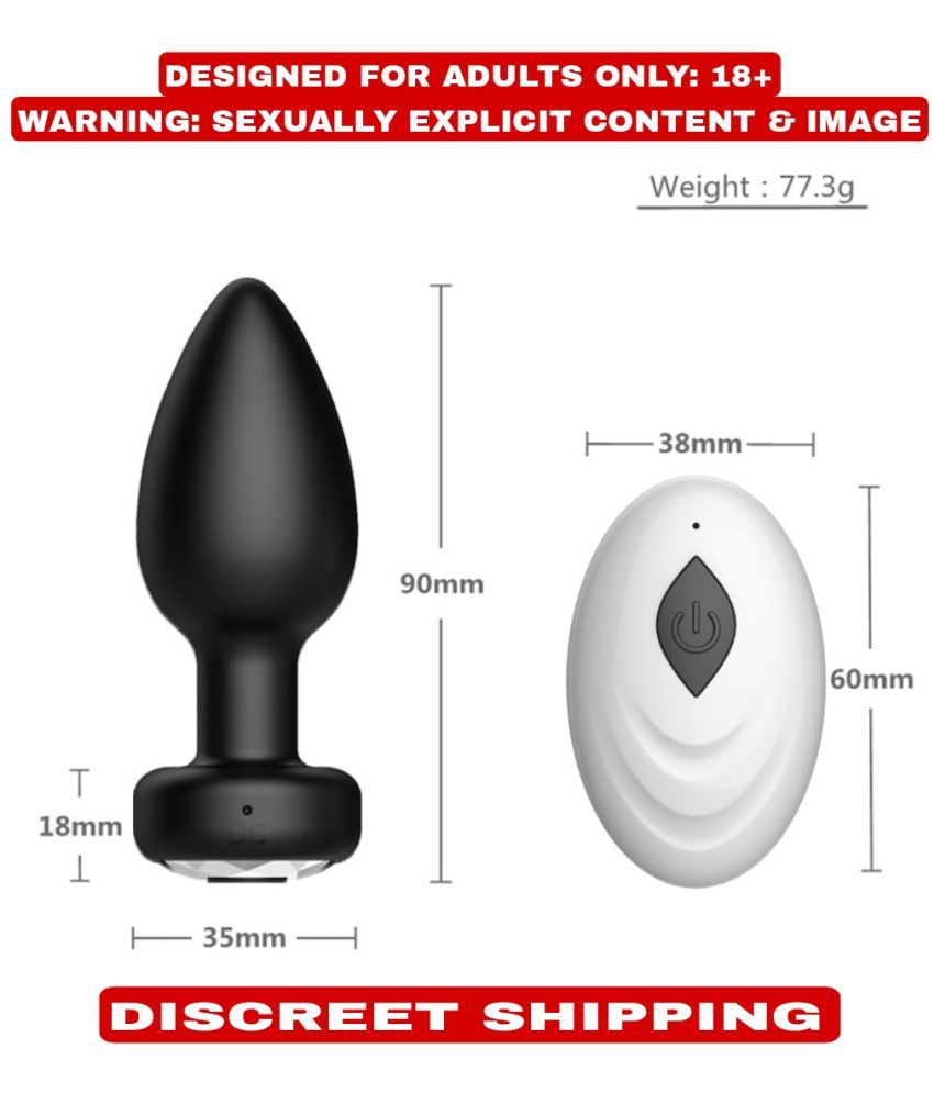     			Powerful 10 Vibration Usb Rechargable  Remote Control Vibrating Anal Butt Plug For  Men And Women