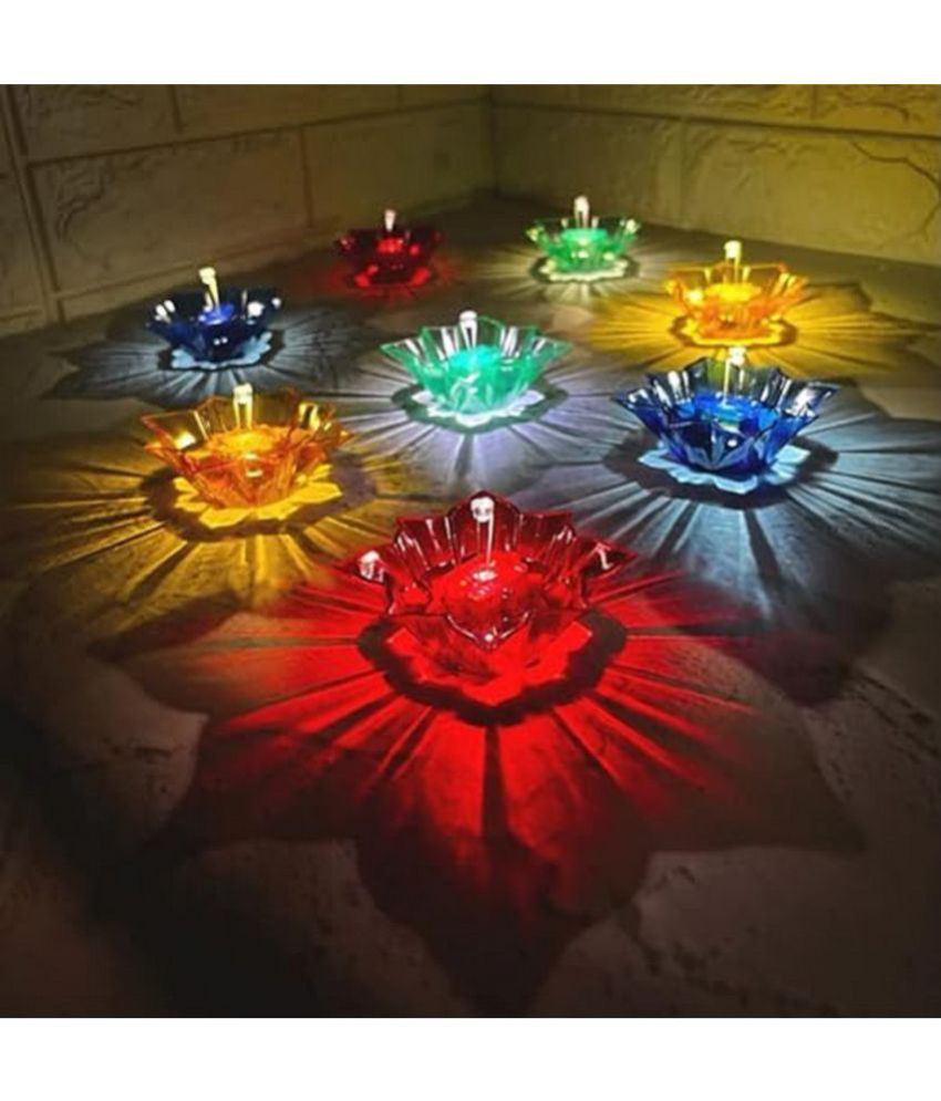    			VARKAUS - Multicolour Floating Candle 7 cm ( Pack of 6 )