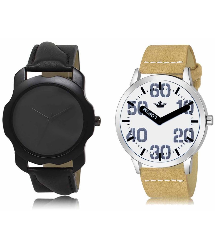     			Lorem - Analog Watch Watches Combo For Men and Boys ( Pack of 2 )