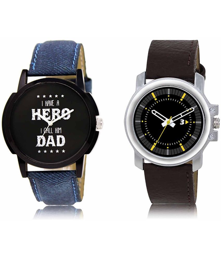     			Lorem - Analog Watch Watches Combo For Men and Boys ( Pack of 2 )