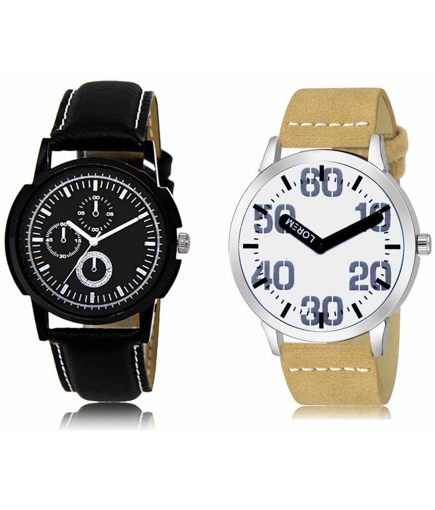     			Lorem - Analog Watch Watches Combo For Men and Boys ( Pack of 2 )