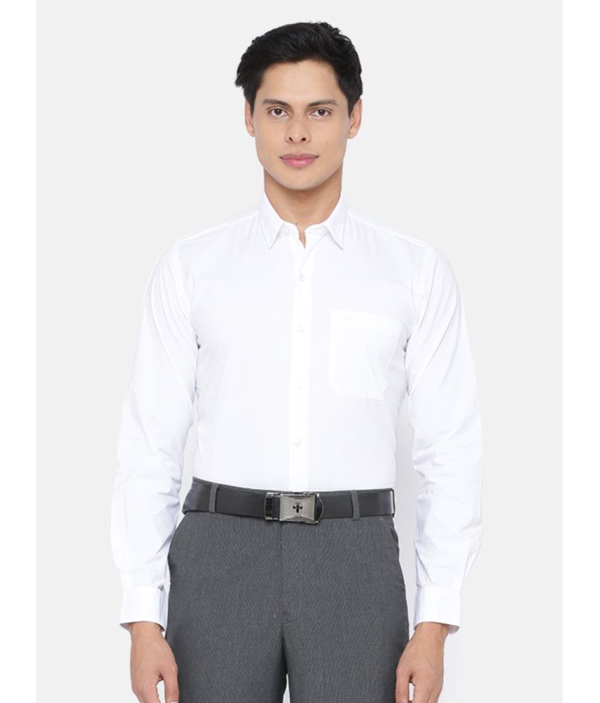     			Ramraj cotton Cotton Regular Fit Full Sleeves Men's Formal Shirt - White ( Pack of 1 )