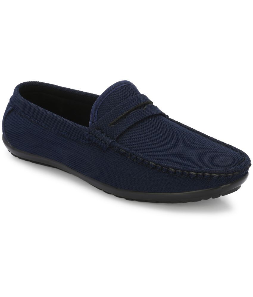     			Stylelure Blue Mesh Knit Loafers - Blue Men's Slip-on Shoes