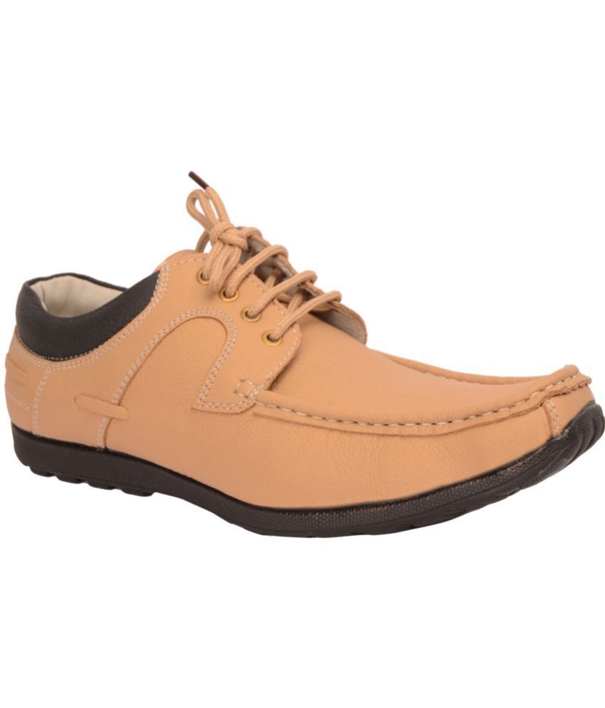     			ss shoes - Beige Men's Boat Shoes