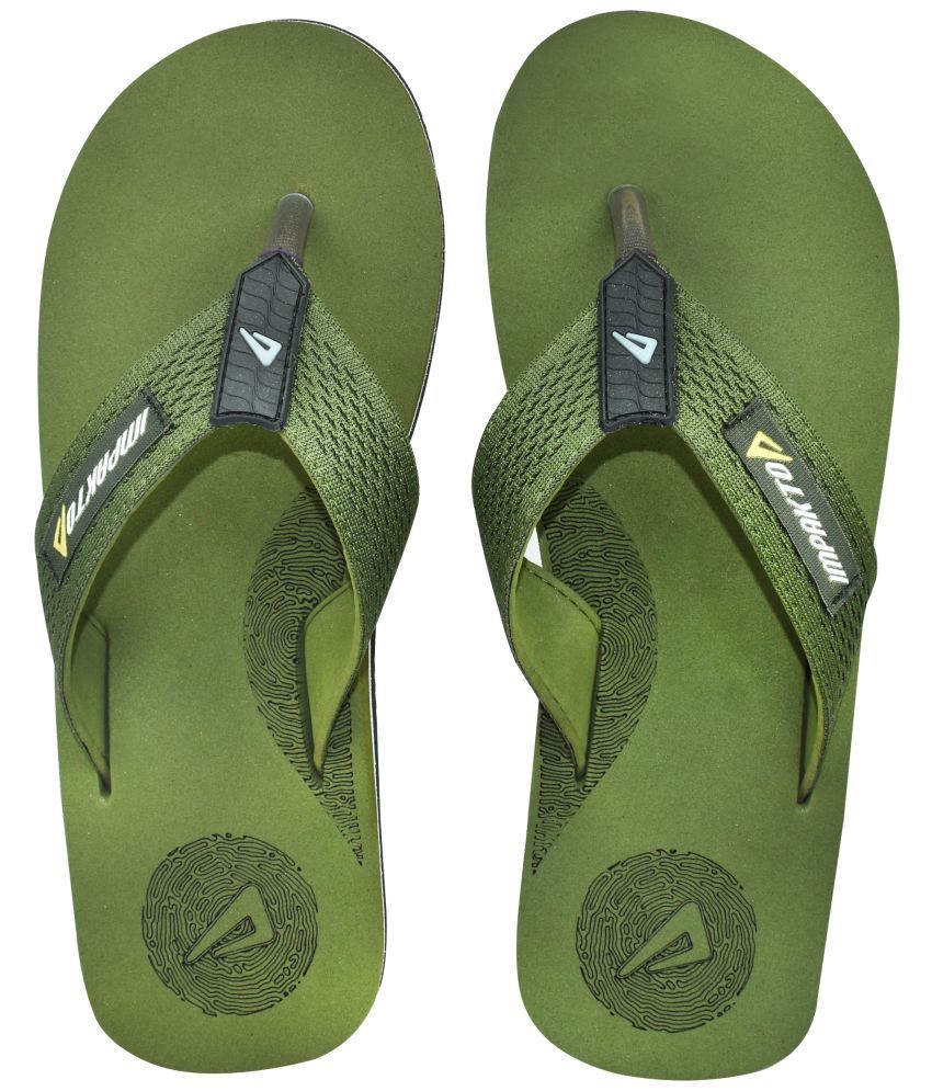     			Ajanta - Green Men's Thong Flip Flop