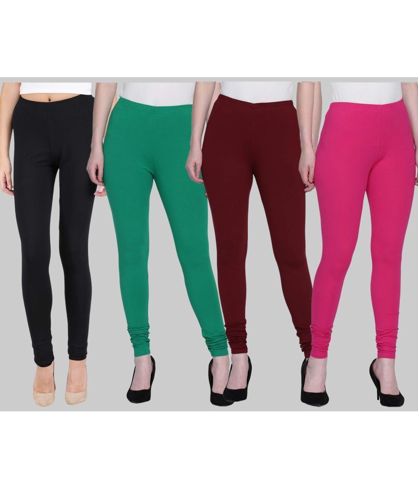     			FnMe - Multicolor Lycra Women's Leggings ( Pack of 4 )