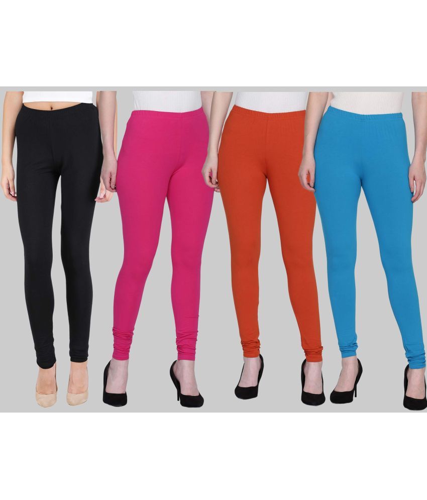     			FnMe - Multicolor Lycra Women's Leggings ( Pack of 4 )