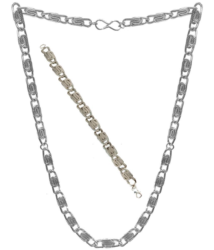     			JIPPA - Silver Plated Chain ( Pack of 2 )