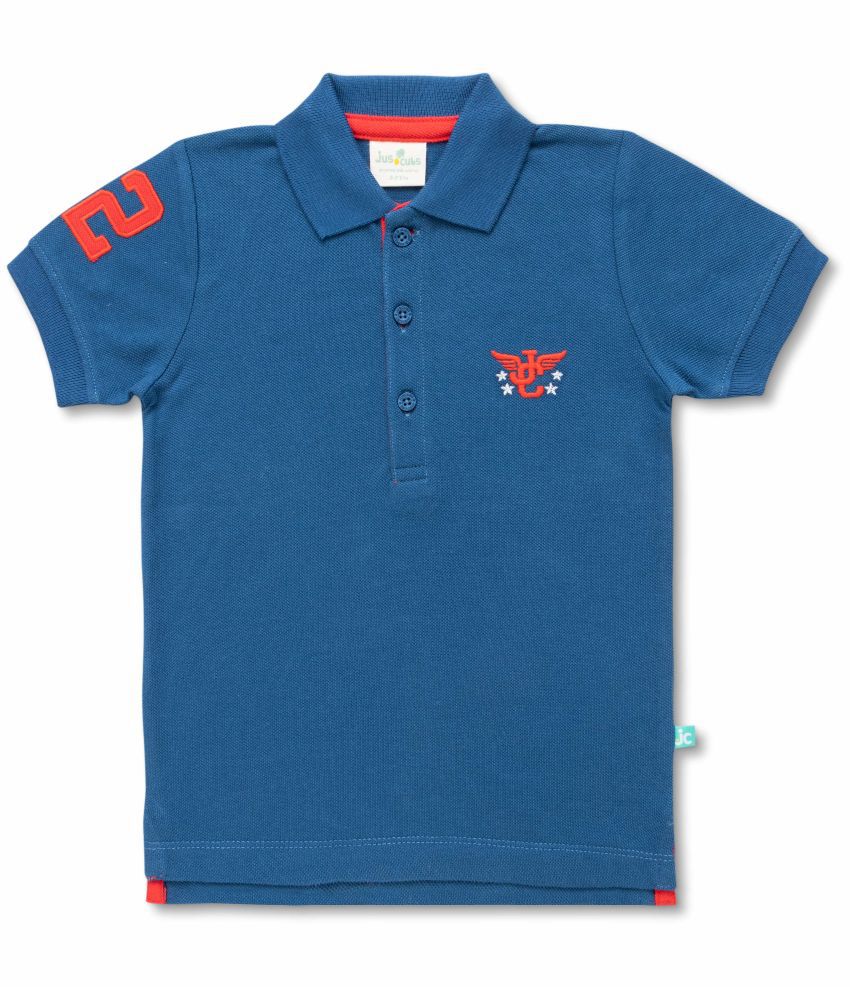     			Juscubs - Navy Blue Cotton Boy's Polo T-Shirt ( Pack of 1 )