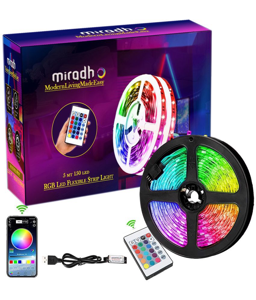     			MIRADH - Multicolor 5Mtr LED Strip ( Pack of 1 )