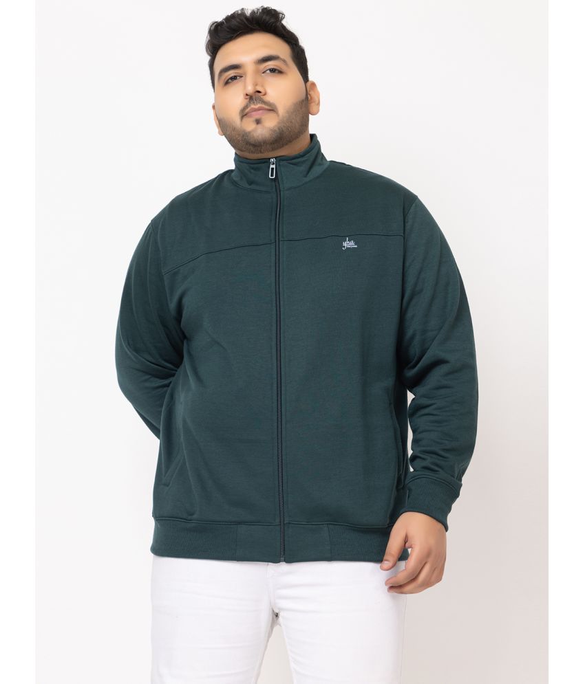     			YHA Fleece Men's Casual Jacket - Green ( Pack of 1 )