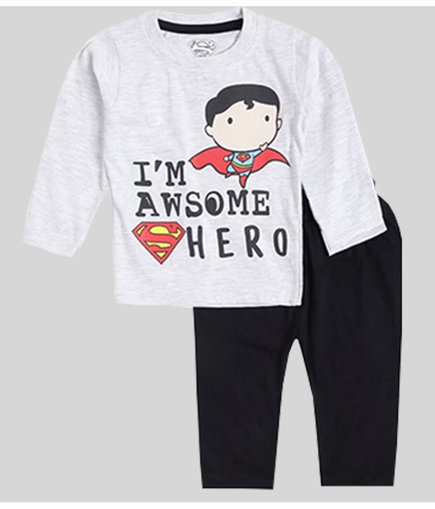     			Eteenz - Gray Cotton Blend Baby Boy T-Shirt & Pyjama Set ( Pack of 1 )