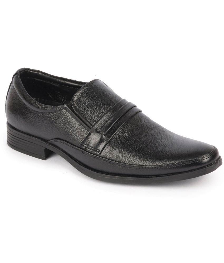     			Fausto - Black Men's Slip On Formal Shoes