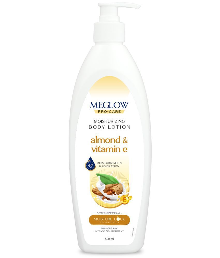     			meglow ProCare Almond & VitaminE Moisturizing Body Lotion for Men & Women 500ml (pack of 1)