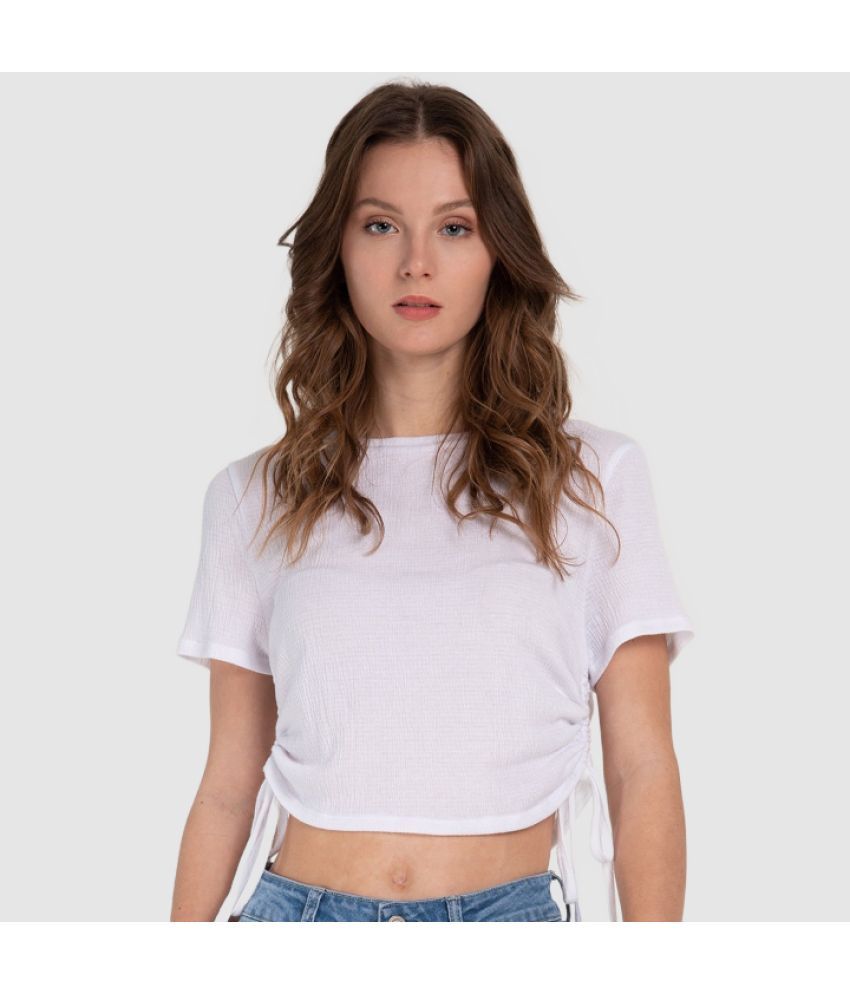     			PPTHEFASHIONHUB - White Cotton Women's Regular Top ( Pack of 1 )