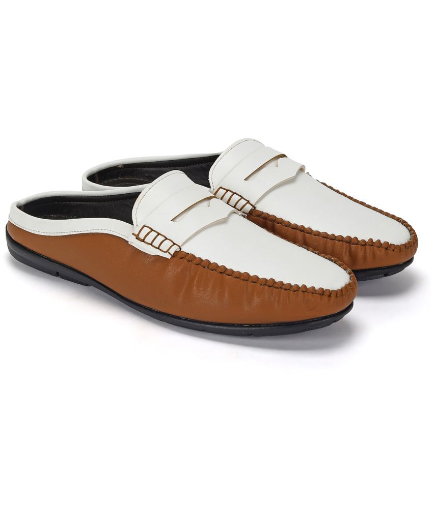     			Paragon - White Men's Mules Shoes
