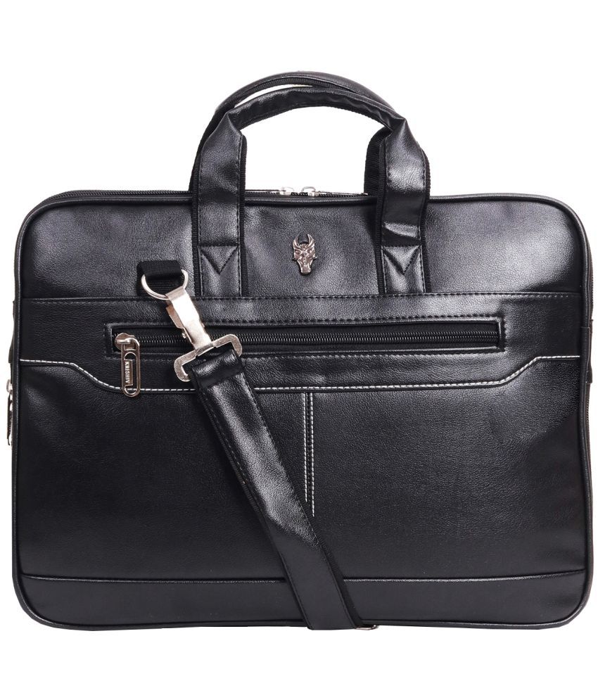     			krishiv Black Synthetic Leather Office Bag