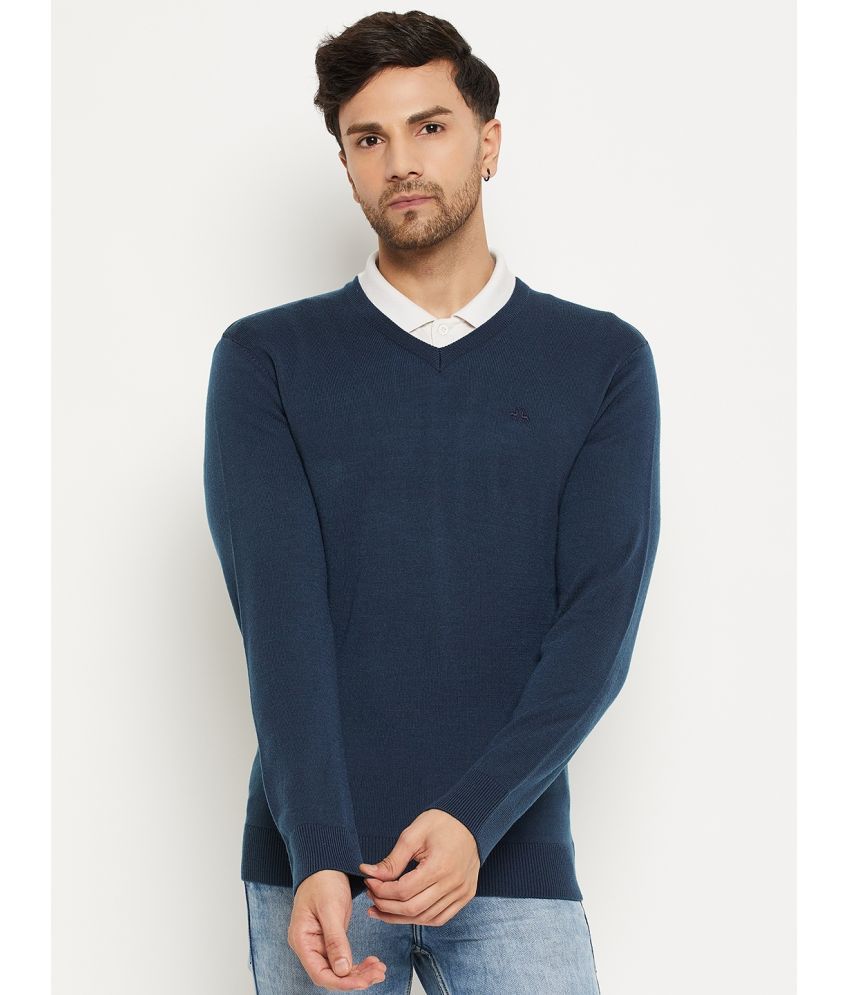     			98 Degree North Acrylic V-Neck Men's Full Sleeves Pullover Sweater - Indigo ( Pack of 1 )