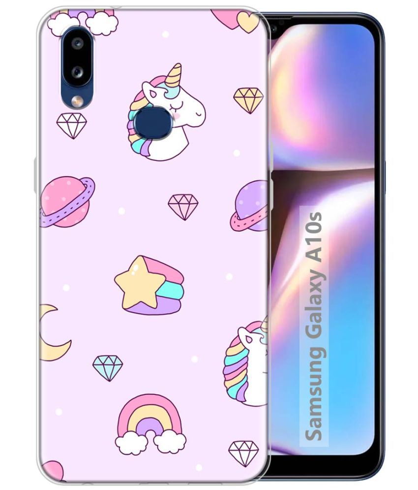     			NBOX - Multicolor Printed Back Cover Silicon Compatible For Samsung Galaxy A10s ( Pack of 1 )