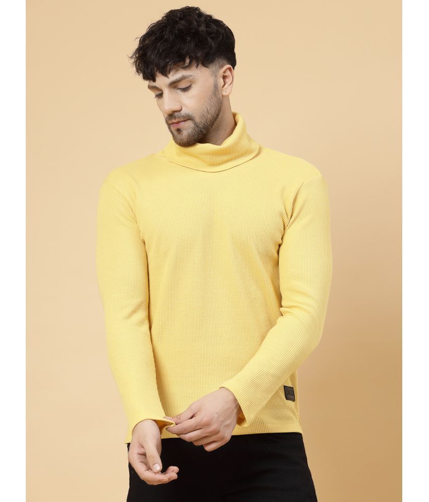     			Rigo Cotton Regular Fit Solid Full Sleeves Men's T-Shirt - Yellow ( Pack of 1 )